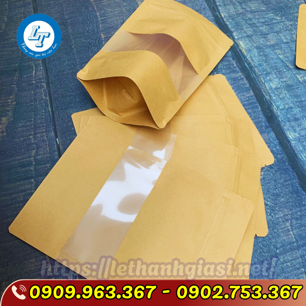TÚI ZIP GIẤY ĐỰNG THỰC PHẨM GIÁ SỈ túi zipper giấy cửa sổ