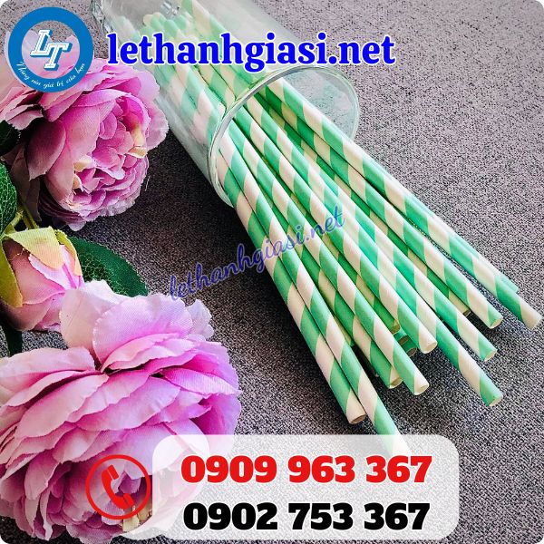 ống hút giấy sọc màu phi 8 giá rẻ tại xưởng