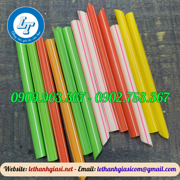 LẤY SỈ ỐNG HÚT TRÀ SỮA GIÁ TỐT CHO ĐẠI LÝ ống hút sọc nhiều màu