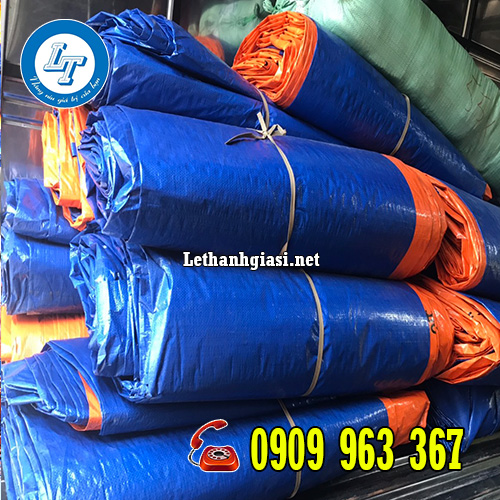 BÁN GIÁ TỐT BẠT NHỰA MÀU XANH CAM KHỔ 2M, 6M, 8M, 10M bạt nhựa xanh cam