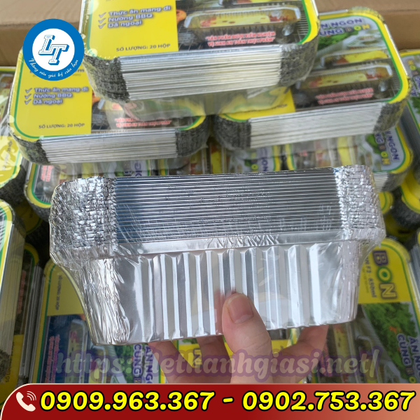 HỘP GIẤY BẠC GIỮ NHIỆT ĐỰNG THỰC PHẨM HỘP GIẤY BẠC CHỮ NHẬT