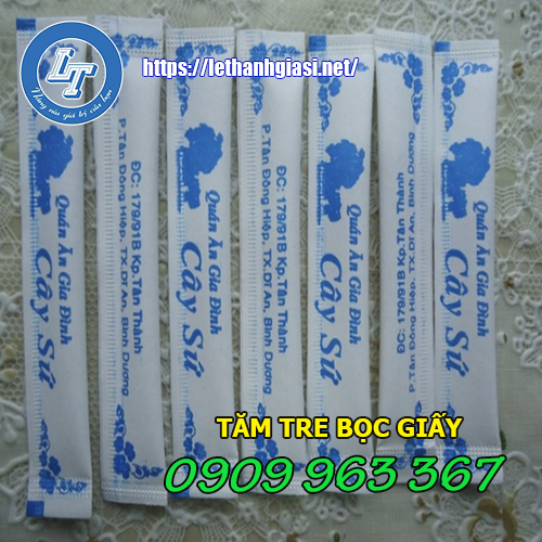 CUNG CẤP TĂM TRE BỌC GIẤY CHO QUÁN ĂN tăm tre bọc giấy in tên quán
