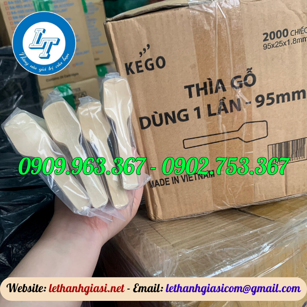 MUA THÌA GỖ DÙNG 1 LẦN GIÁ RẺ TẬN XƯỞNG SẢN XUẤT muỗng gỗ ăn kem