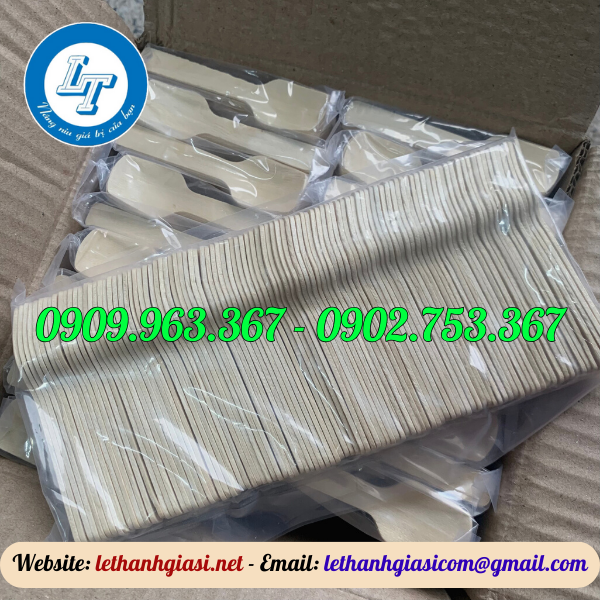 MUA THÌA GỖ DÙNG 1 LẦN GIÁ RẺ TẬN XƯỞNG SẢN XUẤT muỗng gỗ dung 1 lân