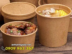 MUA TÔ GIẤY KRAFT ĐỰNG THỨC ĂN NÓNG Ở ĐÂU?