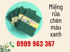 MIẾNG RỬA CHÉN MÀU XANH GIÁ SỈ RẺ TPHCM
