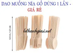 DAO, MUỖNG, NĨA GỖ DÙNG 1 LẦN GIÁ SỈ RẺ NHẤT TPHCM
