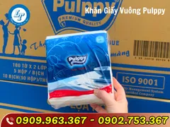 KHĂN GIẤY VUÔNG PULPPY GIÁ SỈ THÙNG 40 GÓI