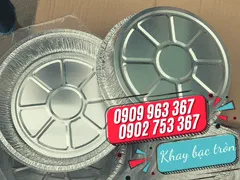 Khay giấy bạc tròn lót nồi chiên không dầu giá rẻ