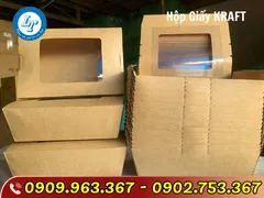 SỈ RẺ HỘP GIẤY KRAFT ĐỰNG THỨC ĂN CÓ SẴN TẠI TPHCM