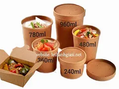 LY GIẤY, TÔ GIẤY, HỘP GIẤY ĐỰNG THỨC ĂN NÓNG GIÁ SỈ TPHCM