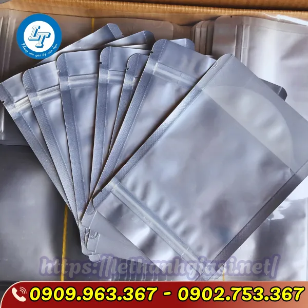 TÚI ZIPPER 1 MẶT BẠC 1 MẶT TRONG