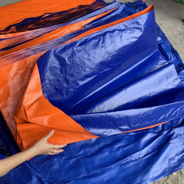 BẠT NHỰA 2 MẶT XANH CAM