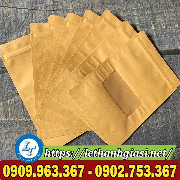 TÚI ZIPPER GIẤY KRAFT CÓ CỬA SỔ