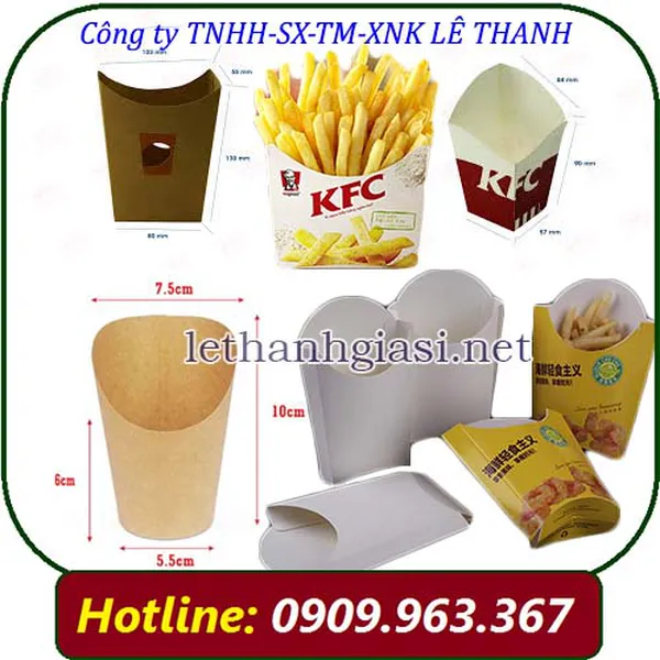 CỐC GIẤY ĐỰNG KHOAI TÂY CHIÊN