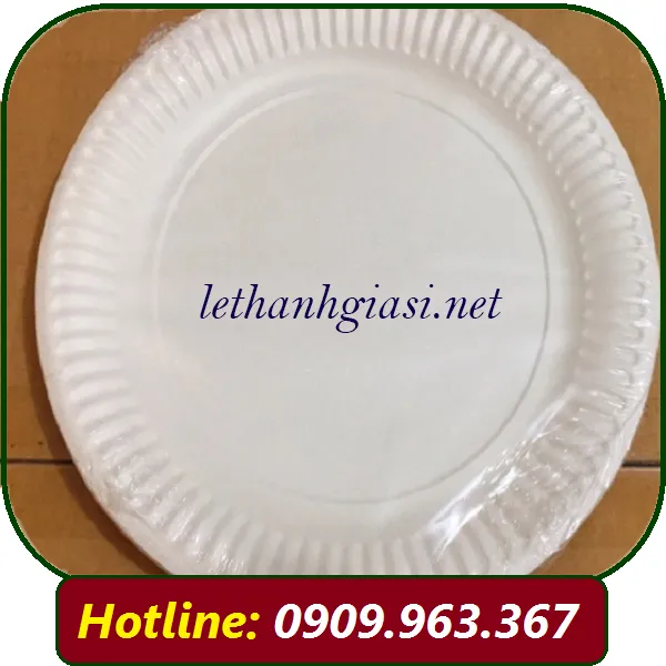 DĨA GIẤY TRẮNG D23CM DÙNG 1 LẦN