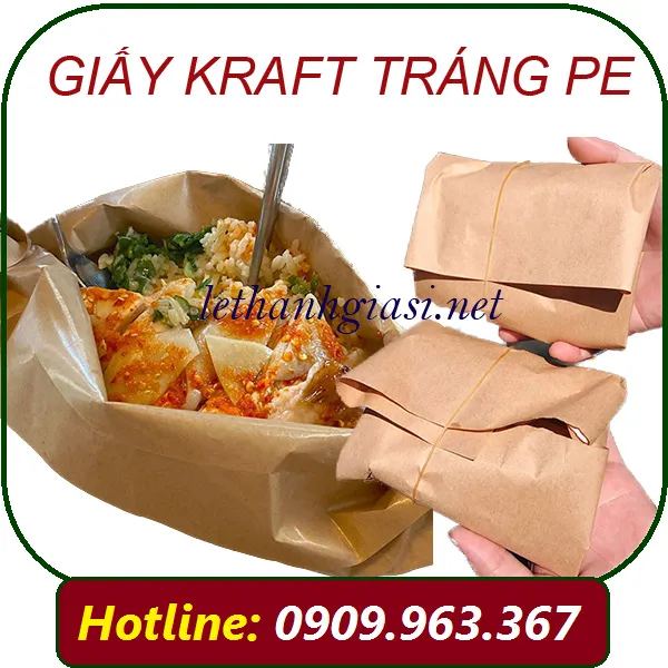GIẤY KRAFT TRÁNG PE GÓI THỰC PHẨM