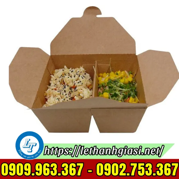 HỘP CƠM GIẤY 2 NGĂN