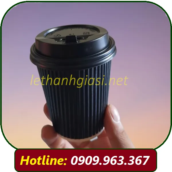 LY GIẤY RIPPLE GỢN SÓNG MÀU ĐEN