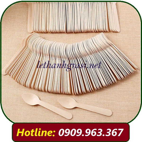 MUỖNG GỖ ĂN KEM 10.5CM