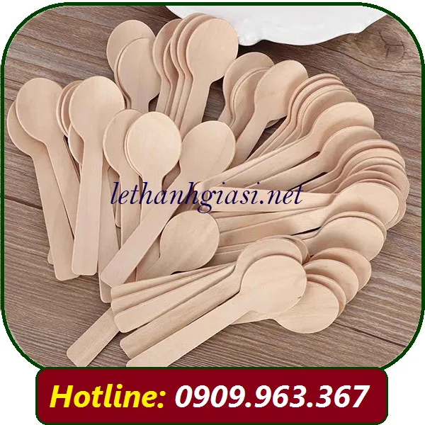 MUỖNG GỖ DÙNG 1 LẦN 16CM