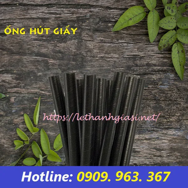 ỐNG HÚT GIẤY ĐEN 8MM
