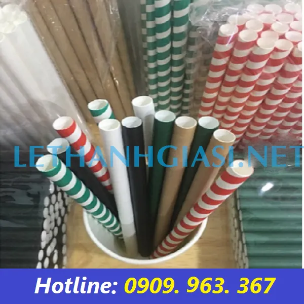 ỐNG HÚT GIẤY SỌC MÀU TRÀ SỮA