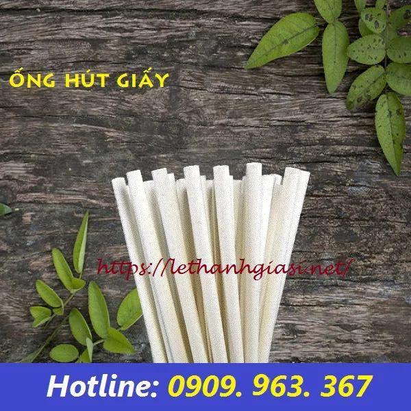 ỐNG HÚT GIẤY TRẮNG 8MM