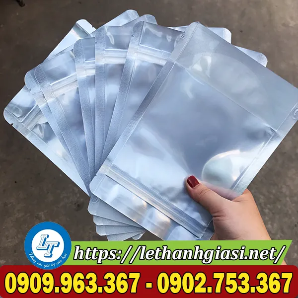 TÚI ZIPPER 1 MẶT BẠC 1 MẶT TRONG