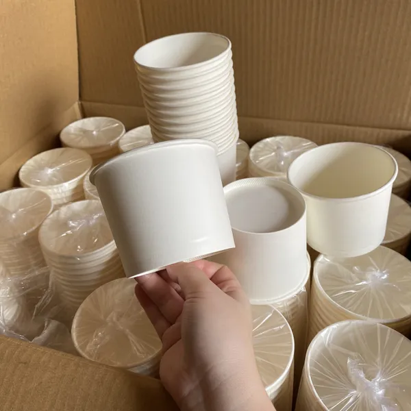 TÔ GIẤY TRẮNG 390 ML 