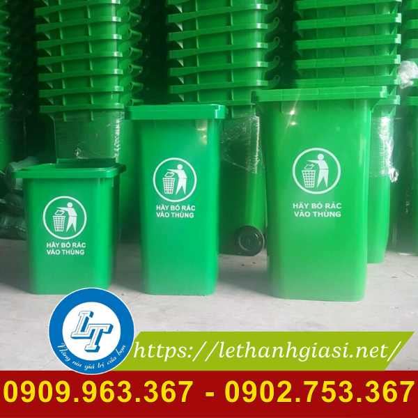 Báo giá thùng rác công cộng nhiều kích cỡ thùng đựng rác xanh