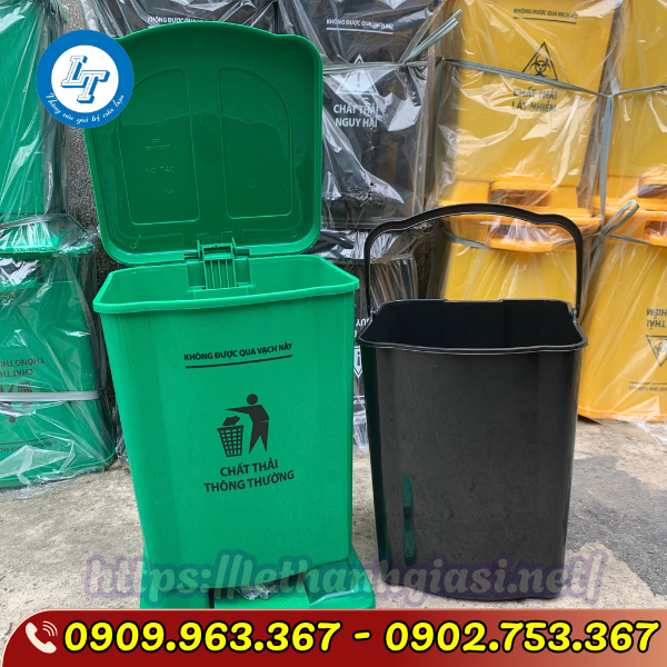 THÙNG ĐỰNG RÁC Y TẾ 30L ĐỦ MÀU GIÁ SỈ RẺ THÙNG ĐỰNG RÁC Y TẾ 30L MÀU XANH