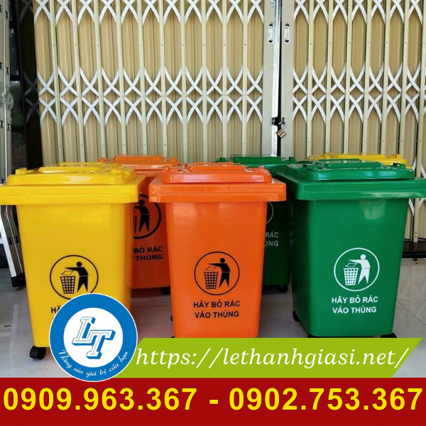Cung cấp thùng rác nhựa các loại giá sỉ rẻ tại TPHCM thùng rác nhựa nhiều màu