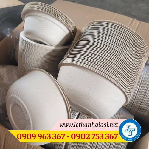 Tô chén bã mía dùng 1 lần giá rẻ mua ở đâu TPHCM tô chén bã mía