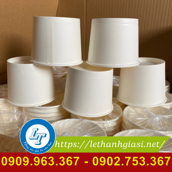 Mua hộp giấy đựng bánh tròn giá sỉ ở HCM tô giấy trắng 390ml