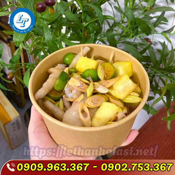 TÔ GIẤY SALAD 750ML GIÁ SỈ THÙNG 500 CÁI tô giấy đựng thức ăn