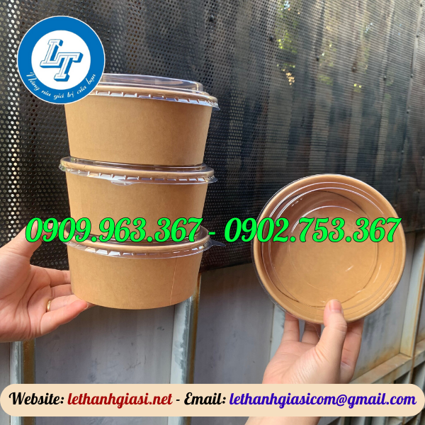 LẤY SỈ TÔ GIẤY 500ML, 1000ML GIÁ RẺ TẠI NHÀ MÁY tô giấy kraft 500