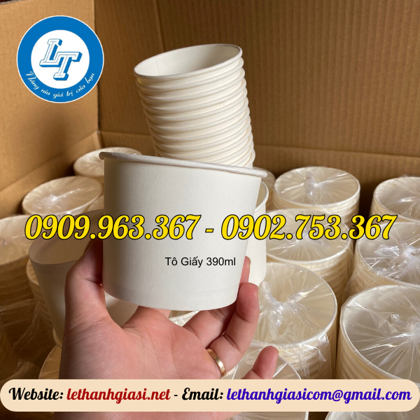 MUA TÔ GIẤY ĐỰNG CANH, SÚP Ở ĐÂU GIÁ RẺ tô giấy 390ml