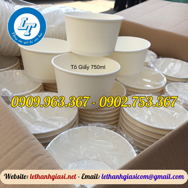 MUA TÔ GIẤY ĐỰNG CANH, SÚP Ở ĐÂU GIÁ RẺ tô giấy 750ml