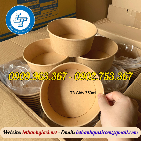 MUA TÔ GIẤY ĐỰNG CANH, SÚP Ở ĐÂU GIÁ RẺ tô giấy 750ml