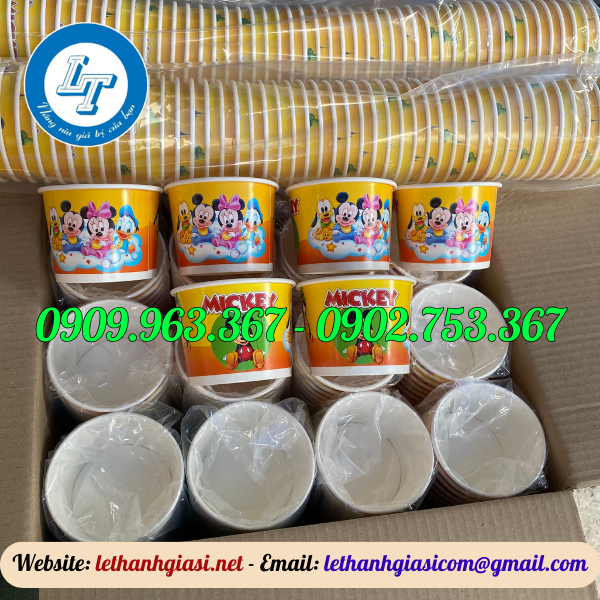 SỈ TÔ GIẤY IN SẴN ĐỰNG CHÁO CHO TRẺ EM GIÁ TỐT tô giấy đựng cháo, kem