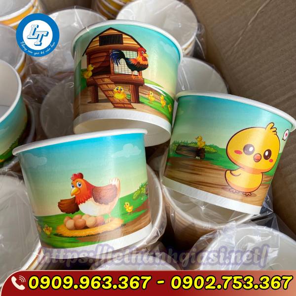 TÔ GIẤY 300ML ĐỰNG CHÈ, KEM GIÁ SỈ RẺ TPHCM TÔ GIẤY 300ML ĐỰNG CHÈ, KEM GIÁ SỈ RẺ TPHCM