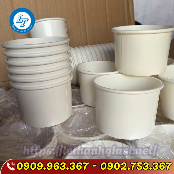 TÔ GIẤY 300ML ĐỰNG CHÈ, KEM GIÁ SỈ RẺ TPHCM TÔ GIẤY 300ML ĐỰNG CHÈ, KEM GIÁ SỈ RẺ TPHCM