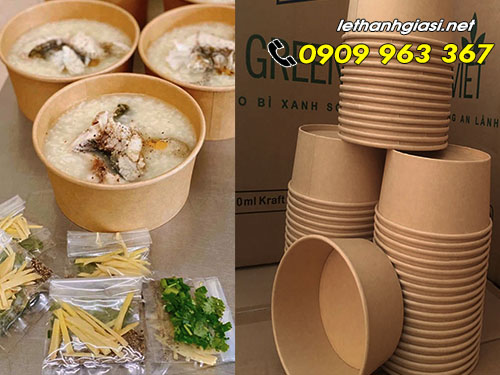 MUA TÔ GIẤY KRAFT ĐỰNG THỨC ĂN NÓNG Ở ĐÂU? TÔ GIẤY KRAFT ĐỰNG CHÁO