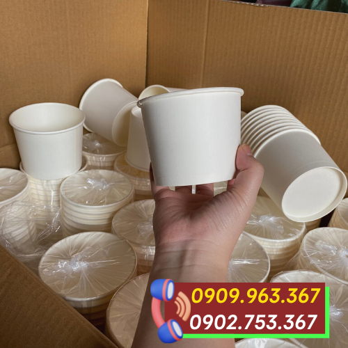 Mua ly giấy đựng kem tươi ở đâu giá rẻ uy tín? tô giấy 390ml đựng kem