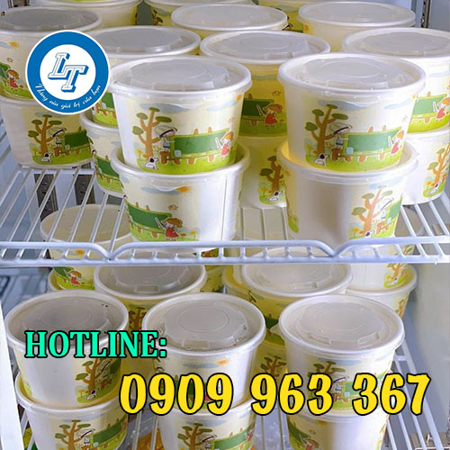 NƠI BÁN TÔ GIẤY ĐỰNG KEM GIÁ RẺ TẠI TPHCM ly giấy đựng kem