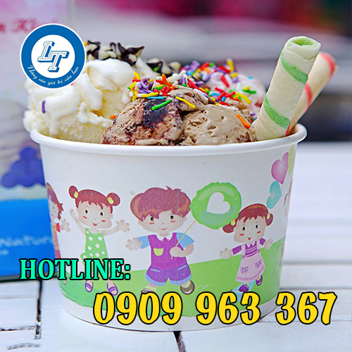 NƠI BÁN TÔ GIẤY ĐỰNG KEM GIÁ RẺ TẠI TPHCM ly giấy đựng kem