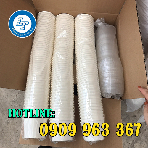 NƠI BÁN TÔ GIẤY ĐỰNG KEM GIÁ RẺ TẠI TPHCM tô giấy 360ml màu trắng trơn đựng kem, cháo, soup