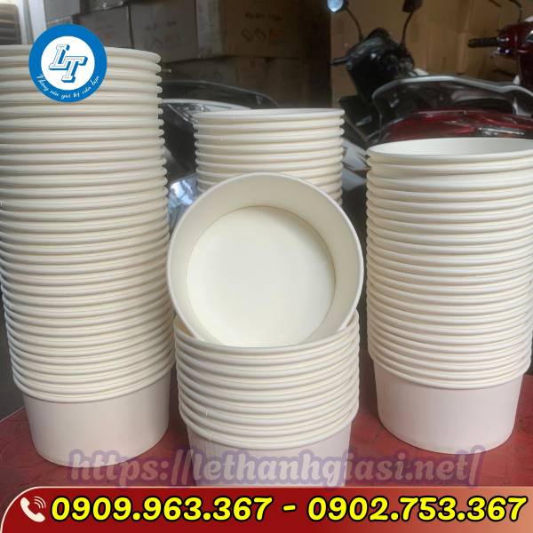 BÁN TÔ GIẤY 500ML, 750ML, 1000ML GIÁ SỈ RẺ, GIAO NGAY tô giấy trắng 1000ml