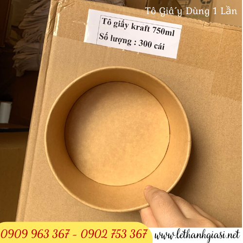 Mua tô giấy đựng mì cay ở đâu giá rẻ tô giấy kraft 750ml